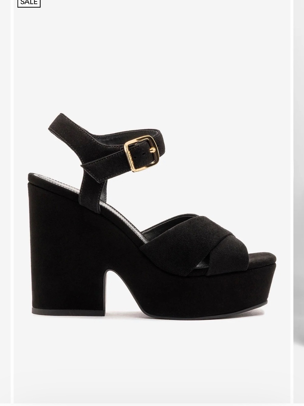 NWT Larroude Cher Sandal in Black Leather